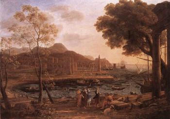 Claude Lorrain : Harbour Scene with Grieving Heliades